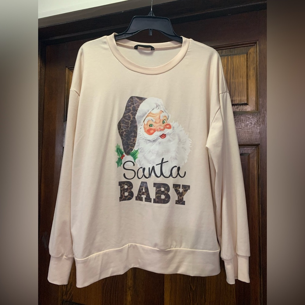 Ladies Sz 1xl Santa shirt